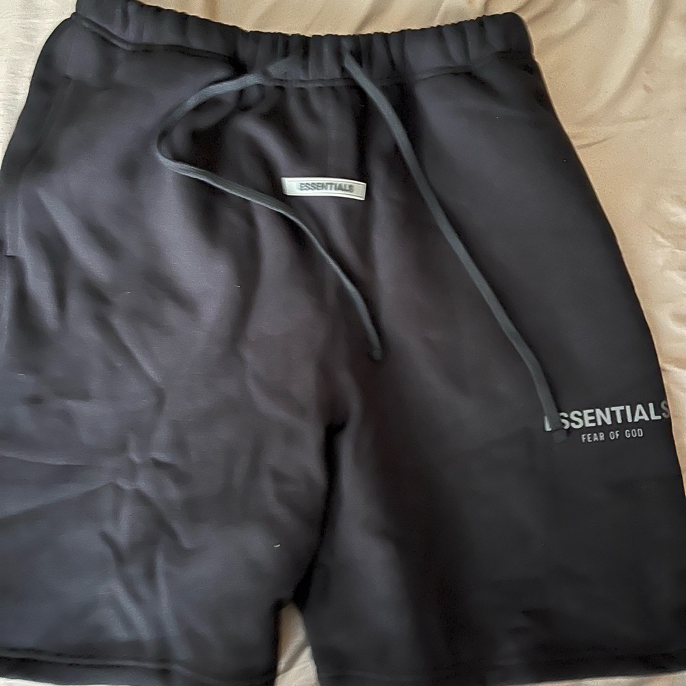 Essentials Black Men's Shorts